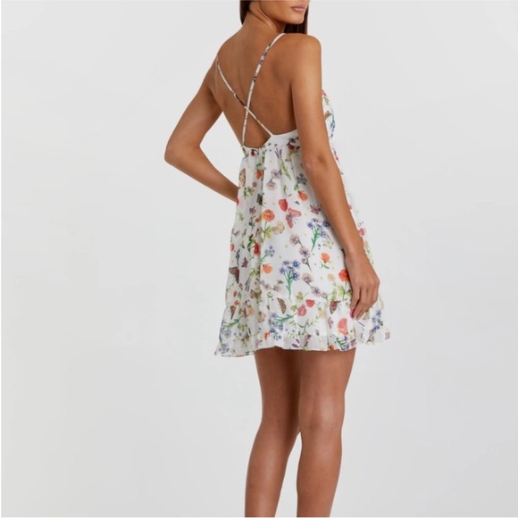 leena Mac Duggal Butterfly Floral dress - Picture 3 of 14